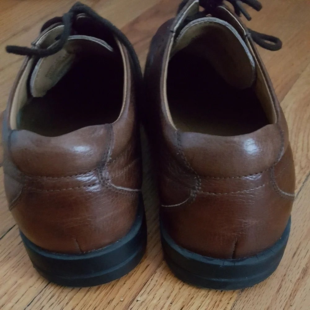 BASS Lex Mens Brown Soft Leather Lace Up Shoes Size 10.5